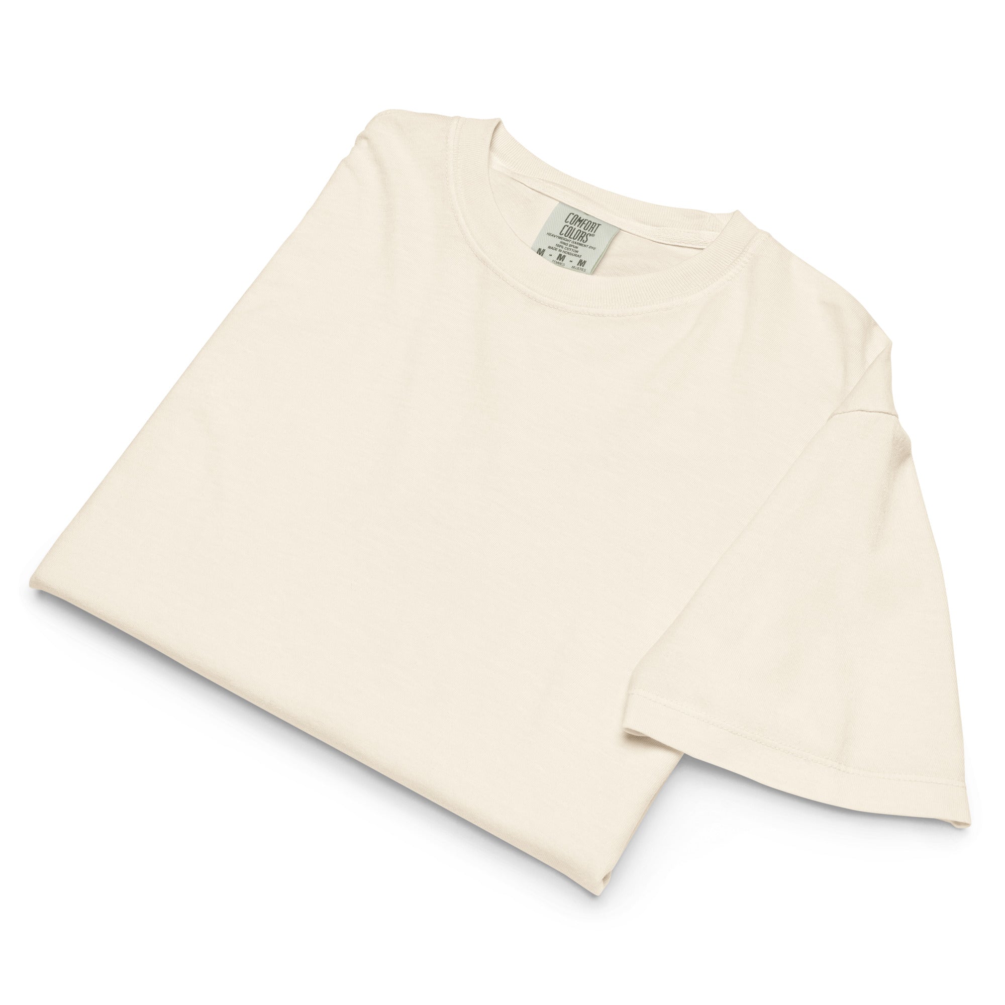 T-shirt boxy femme beige - Live in Paris - 8