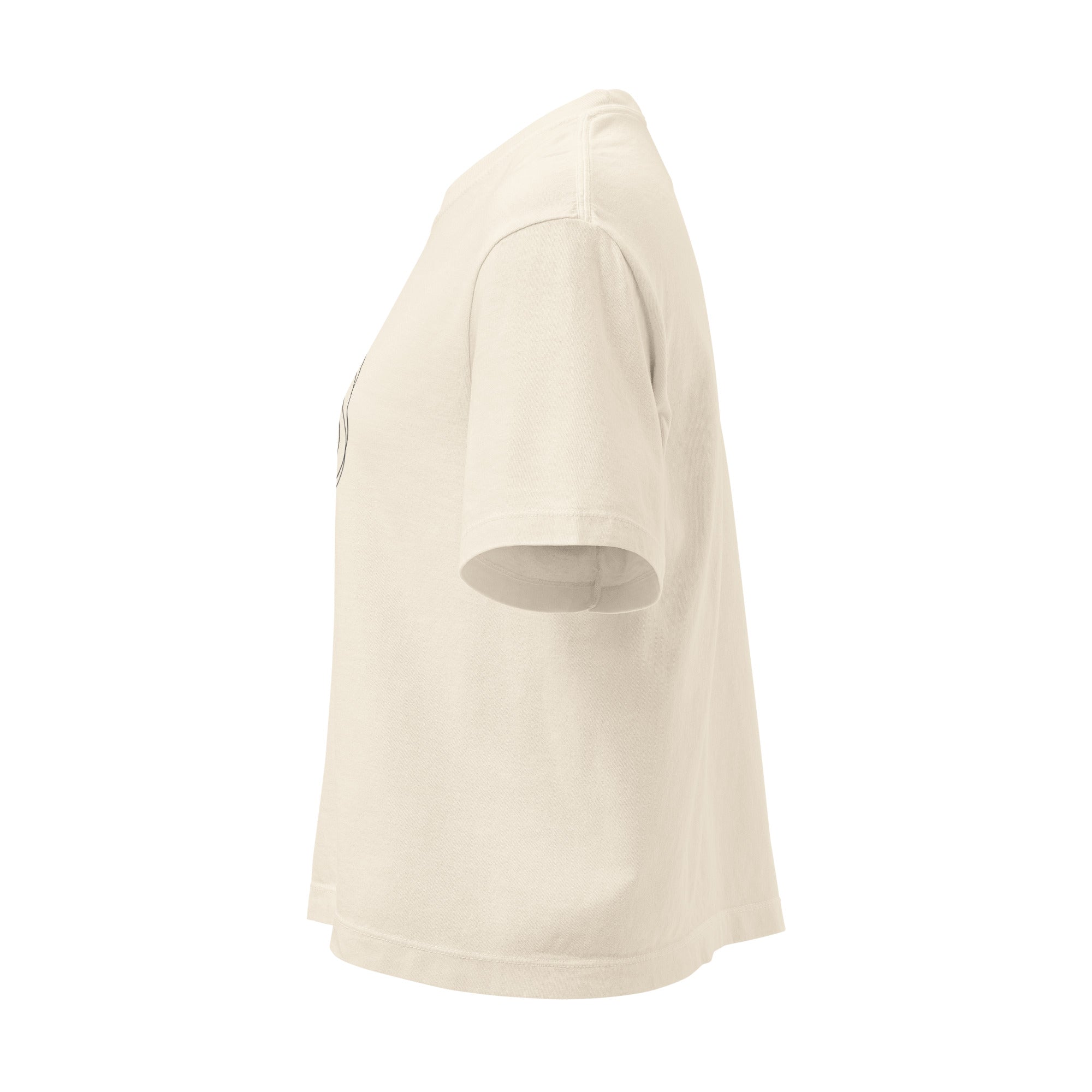 T-shirt boxy femme beige - Traits - 6