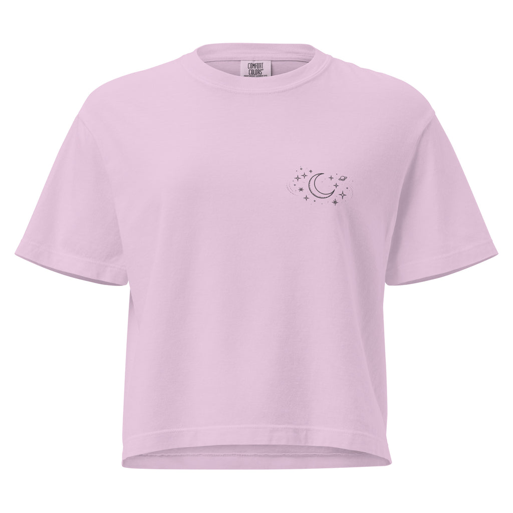 T-shirt boxy femme lavande éther - 1