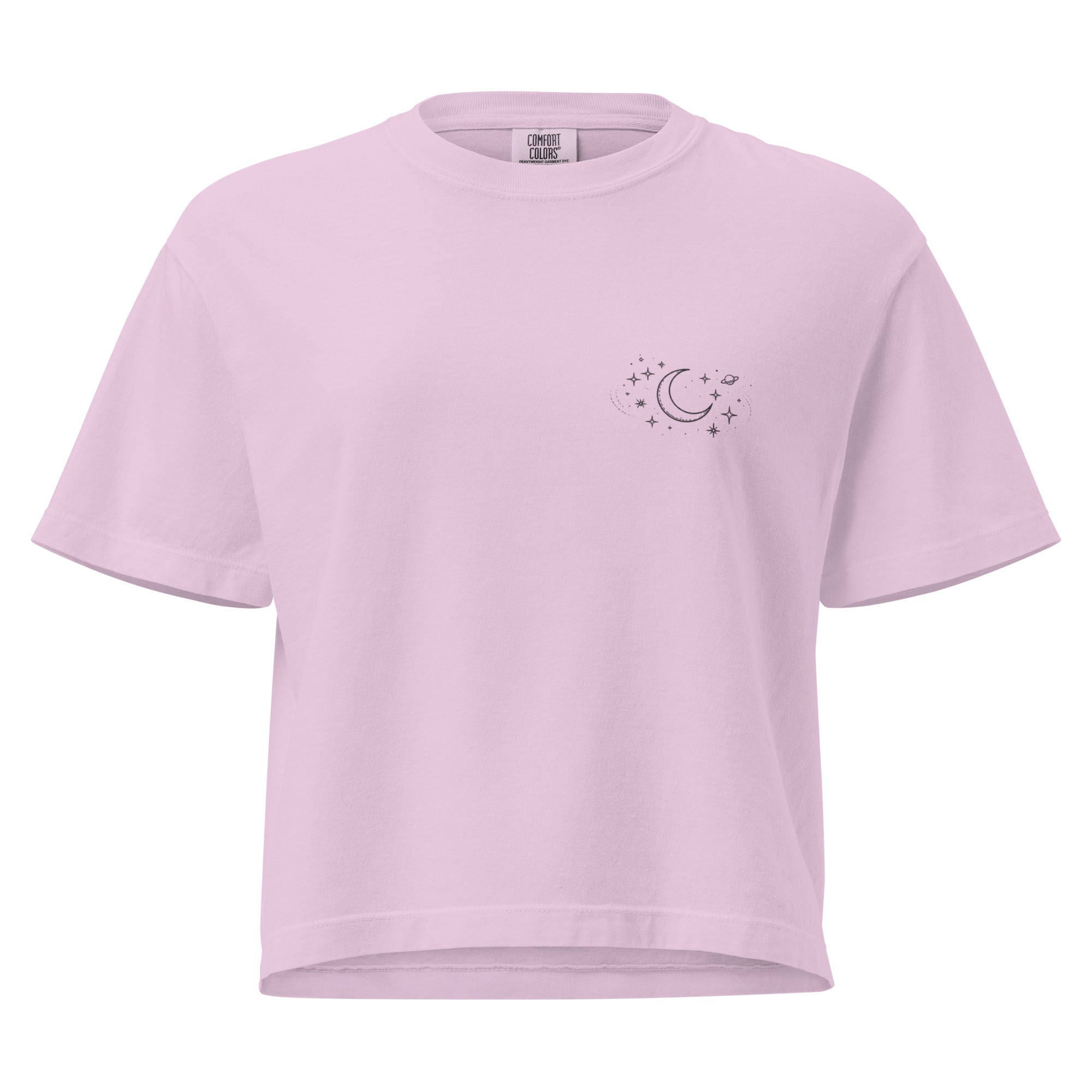 T-shirt boxy femme lavande éther - 1