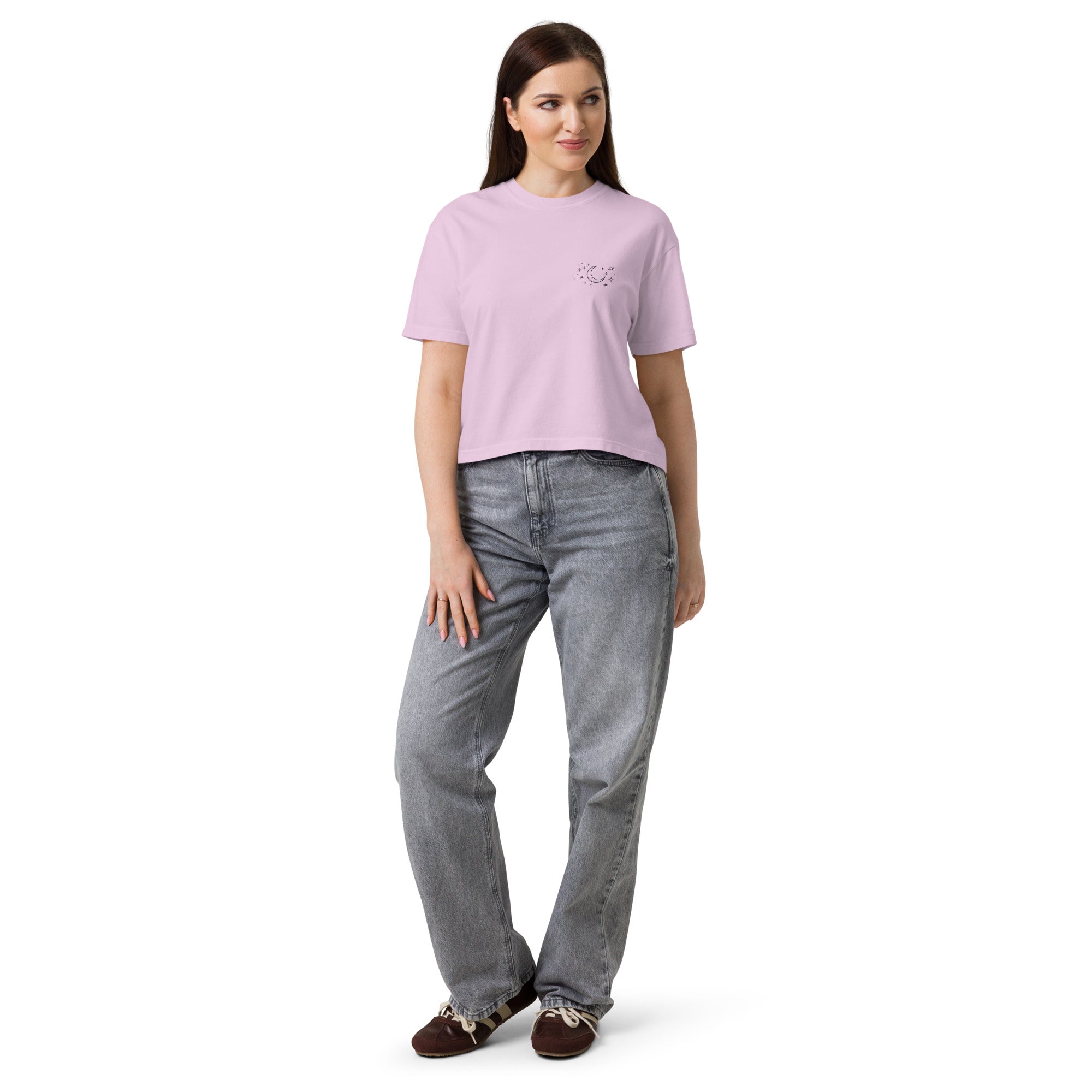 T-shirt boxy femme lavande éther - 2