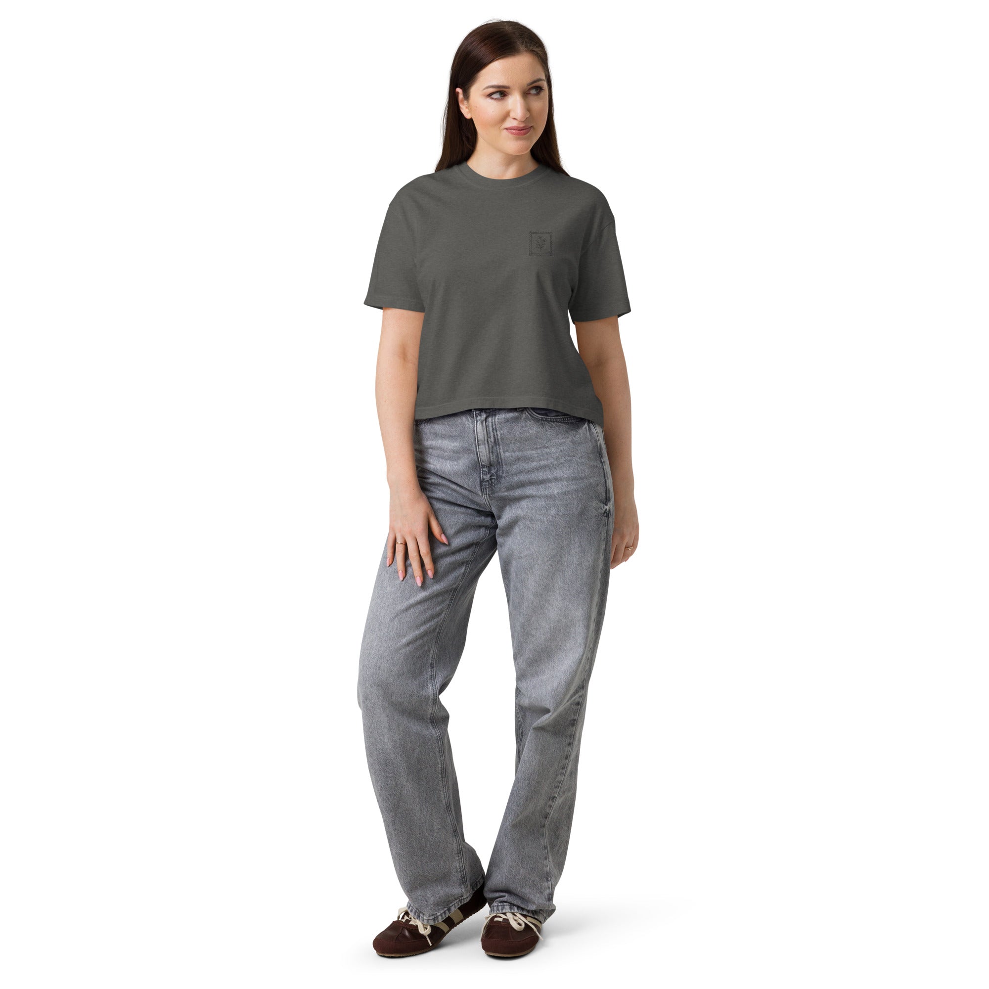 T-shirt boxy femme poivre - éclos - 2