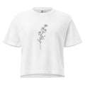 T-shirt boxy femme blanc botanical line - 1
