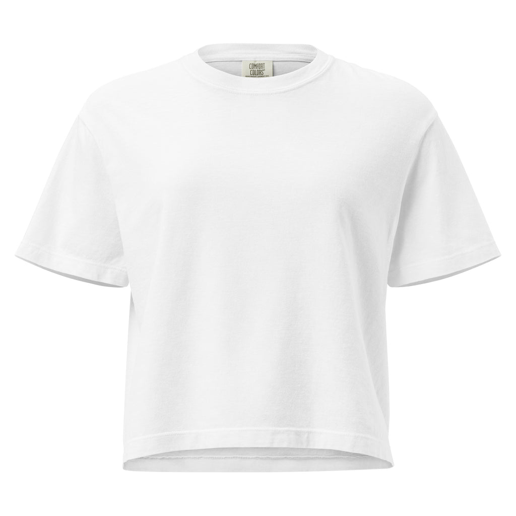 T-shirt boxy femme blanc douce - 2