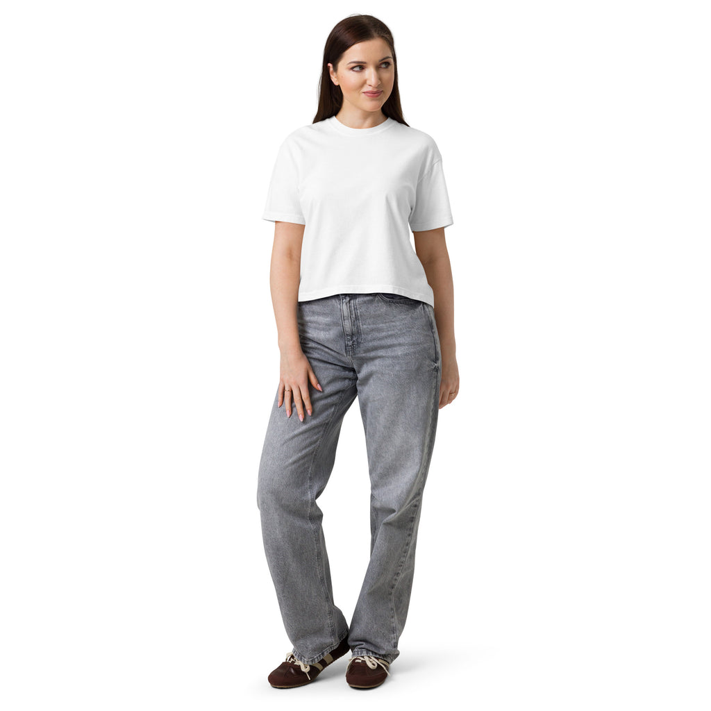 T-shirt boxy femme blanc douce - 5